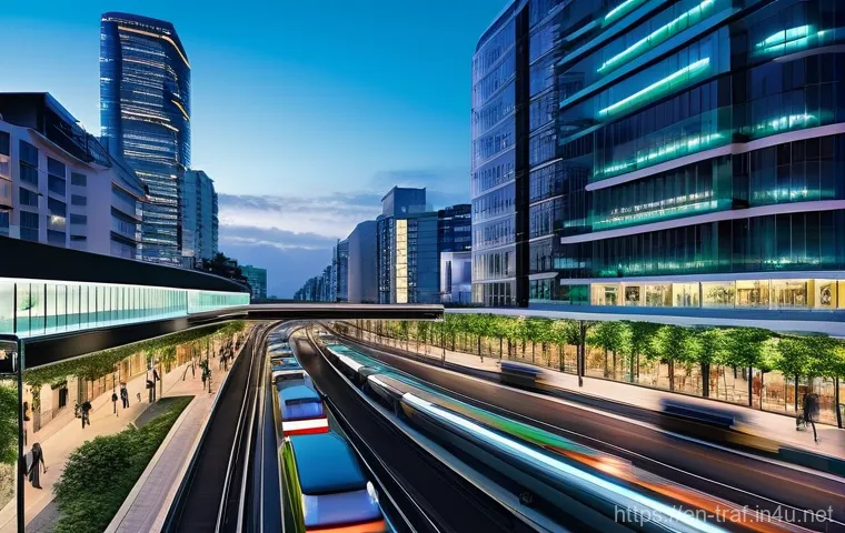 교통직 이직 전략과 팁 - **Prompt:** A bright, optimistic scene at a state-of-the-art electric vehicle charging hub in an urb...