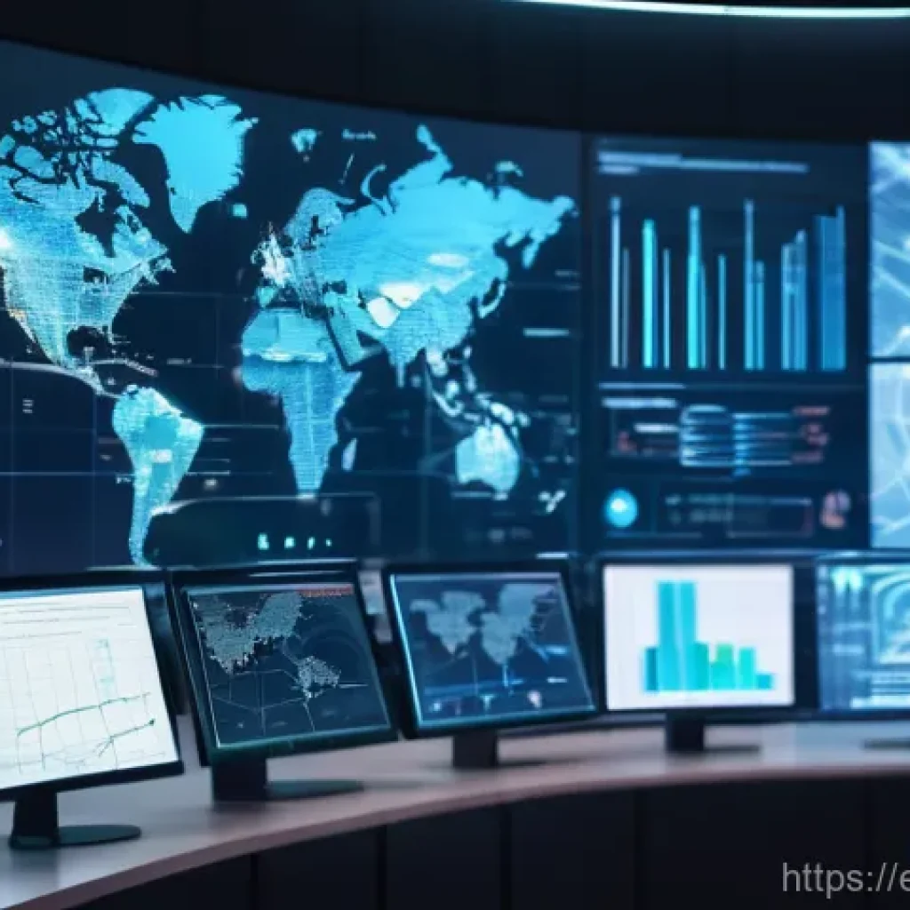 교통직 커리어 성공 사례 - **Prompt: Data Scientist in a Smart Logistics Control Center**
A highly detailed, wide-angle sho...