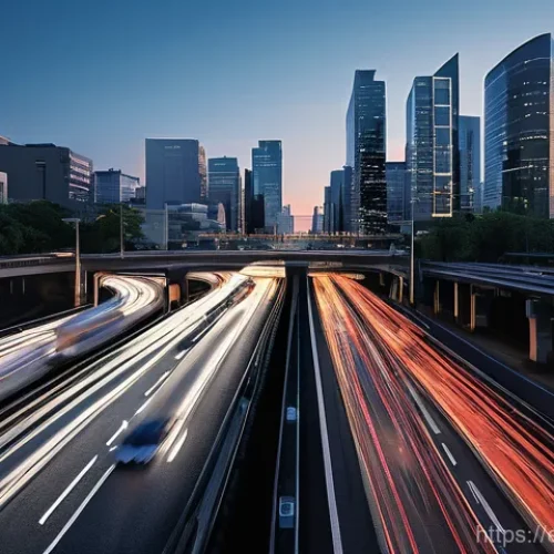 Home 25 교통 관련 필수 서적 추천 - **Prompt 1: The Daily Commute Deconstructed**
A realistic, high-angle wide shot of a bustling ur...