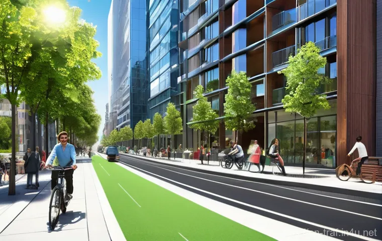 교통 관련 필수 서적 추천 - **Prompt 1: The Daily Commute Deconstructed**
    A realistic, high-angle wide shot of a bustling ur...