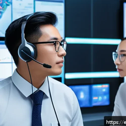 Home 32 교통직 실습과 관련된 실전 팁 - A modern traffic control room with a diverse team of professionals actively communicating; multiple ...