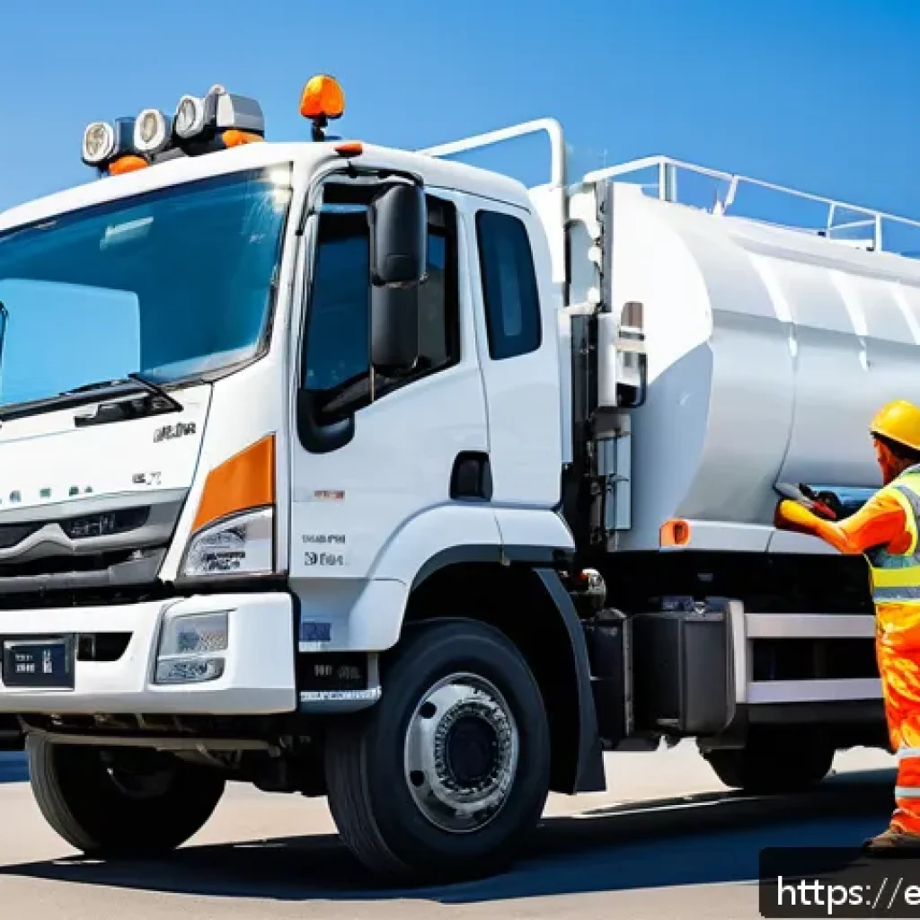 교통기사 실기시험 실제 문제 - A professional traffic operator performing a detailed pre-operational vehicle inspection on a large ...